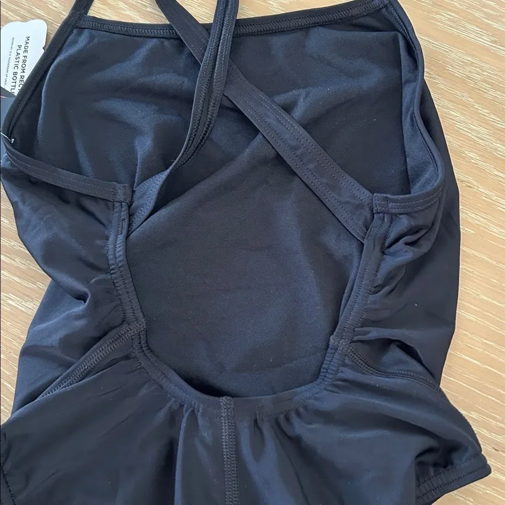 Speedo Youth Solid Relay Back Eco ProLt, Black, size 30, Girls 12-14, NWT